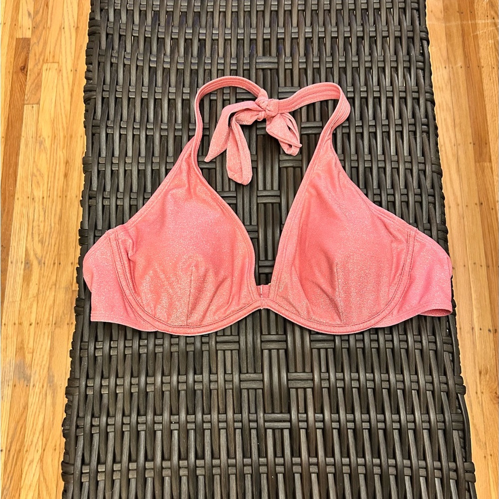 NWT NOBO Pink Bikini Top Size XL(15-17) w/ underwire